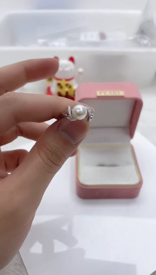 【闪购商品】海水珍珠戒指银S925镶嵌海水珍珠戒指