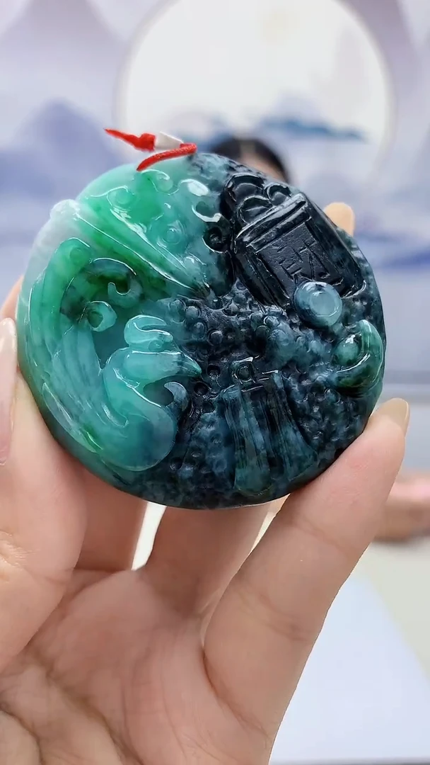 未镶嵌定制翡翠4812xx-毛货挂件49