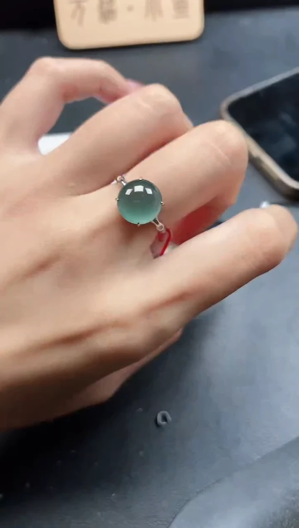 银S925镶嵌戒指翡翠51151