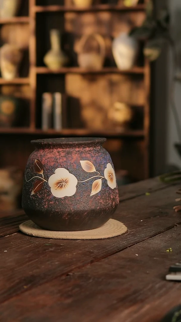 摆件19-314 陶瓷花器高20口径14