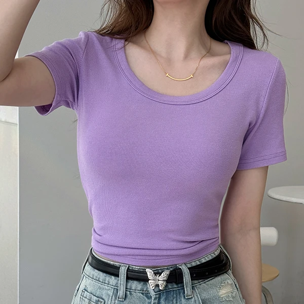 出街衣服洋气衣服女网红洋气炸街女装短袖别致独特小上衣