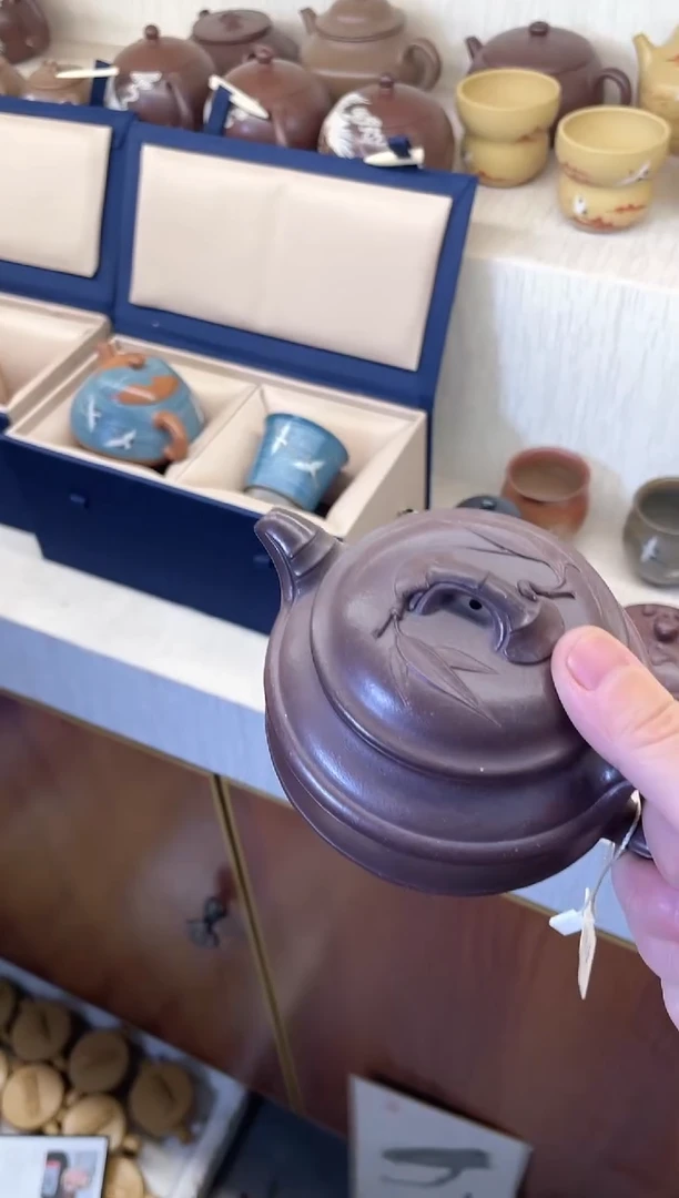【闪购商品】紫砂茶壶双线竹鼓壶