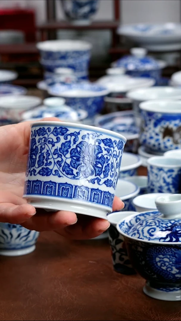 景德镇高端茶器景德镇墨奈纯手工手绘高端茶器