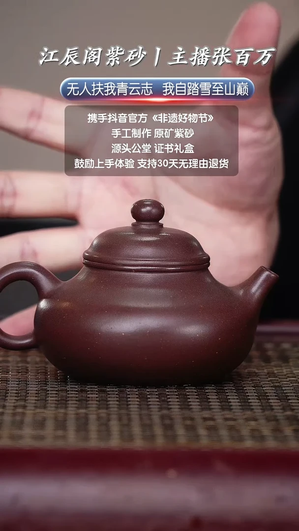 茶壶紫砂宜兴原矿高端紫砂壶 天青