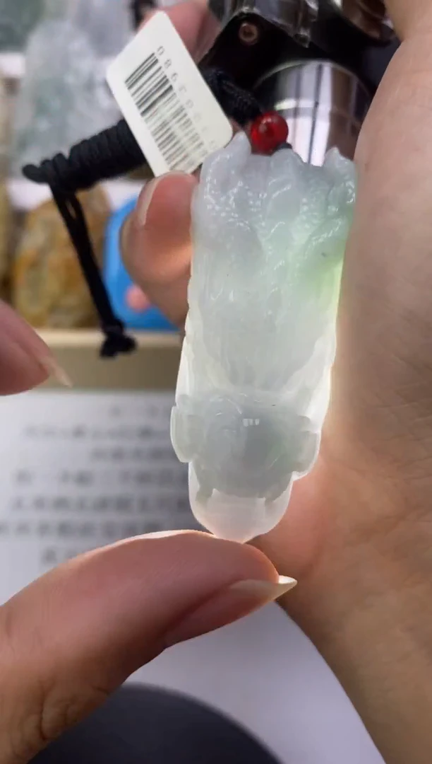 翡翠未镶嵌颈饰清**河天然翡翠