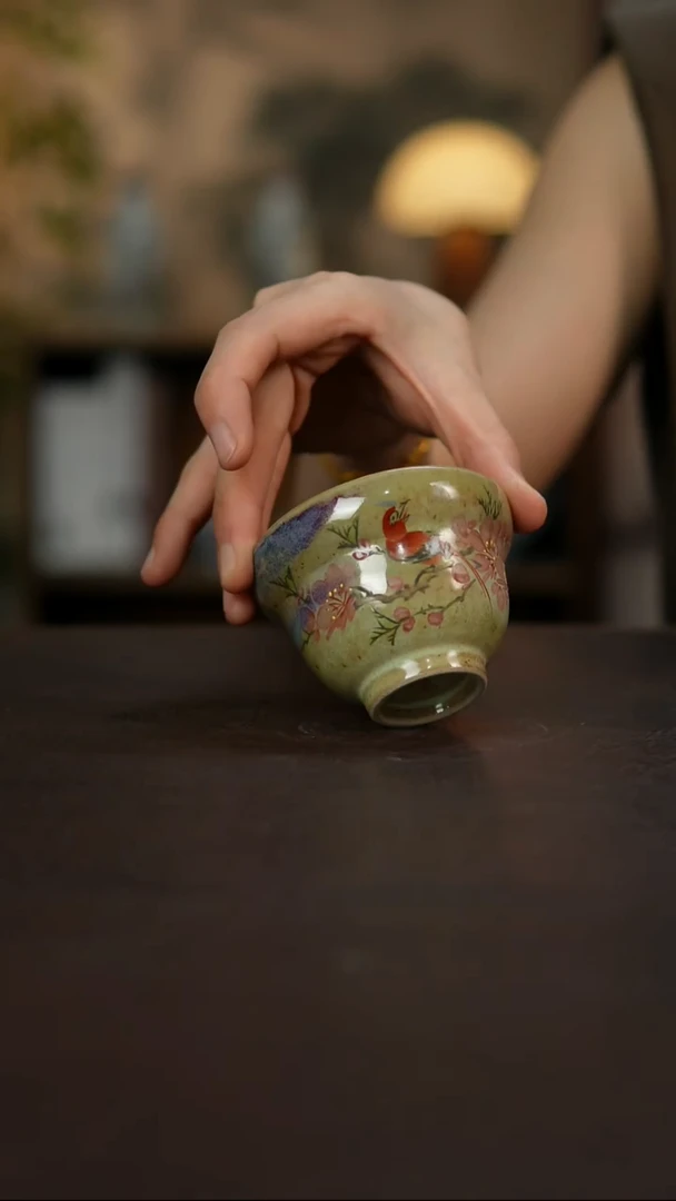 杯景德镇陶瓷杯碗柴烧多人