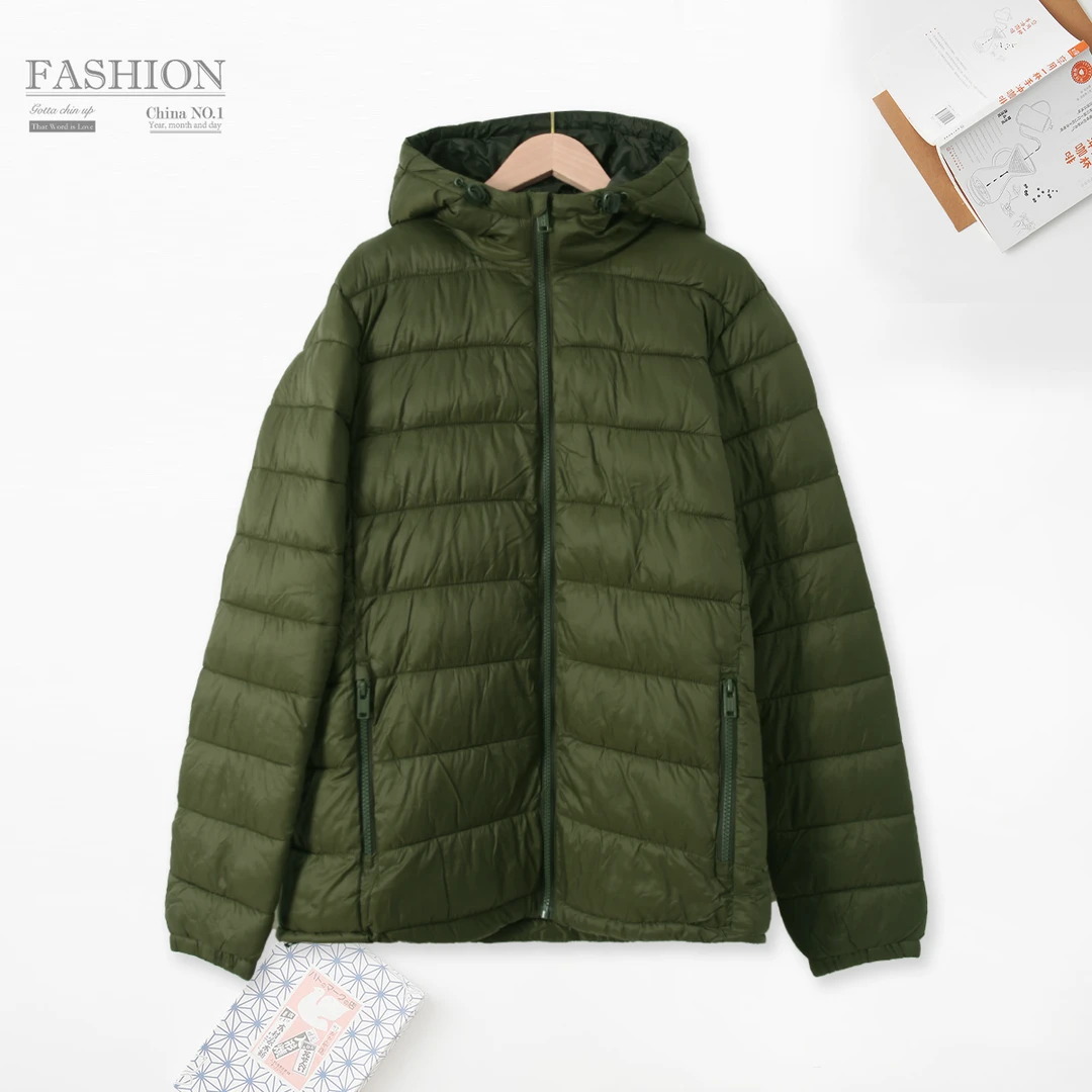 冬季女士绗缝棉服防风防水保暖舒适连帽拉链上衣00156日常通勤风