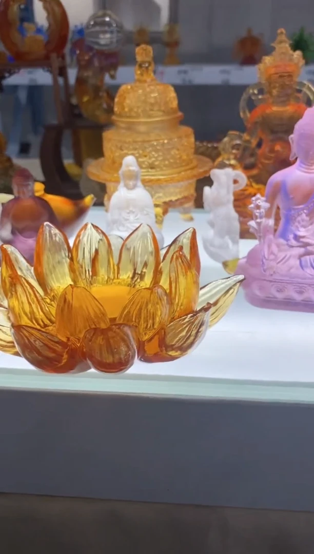 手工艺品琉璃莲花底座
