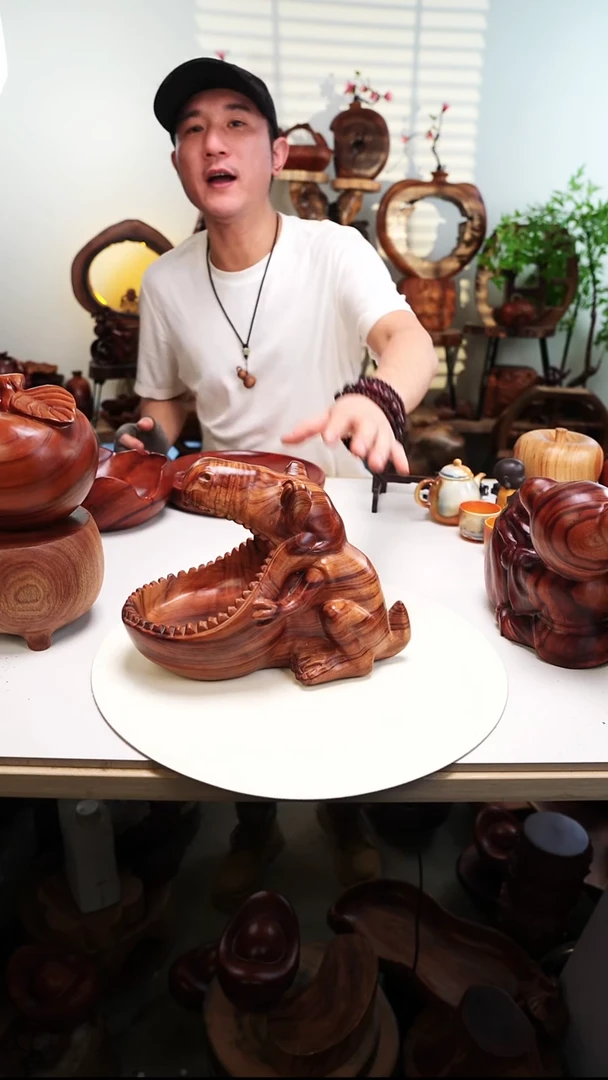 木香樟木摆件/鳄鱼收纳