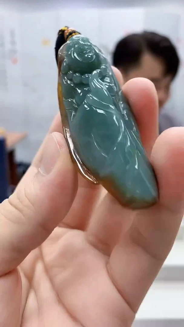 定制翡翠未镶嵌5060bb-毛货挂件39