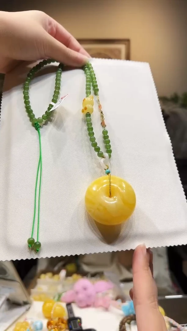 蜜蜡颈饰未镶嵌项链