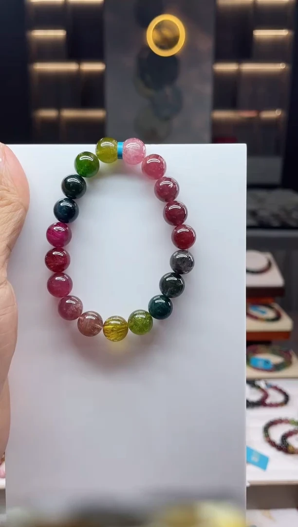 三圈手串未镶嵌碧玺（多样性发一条）Q