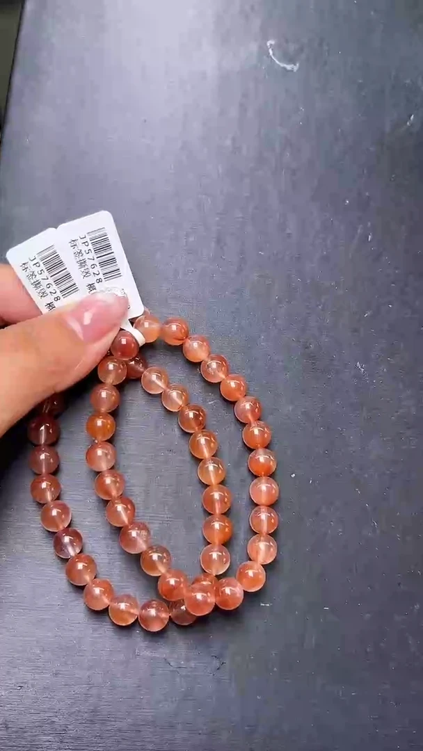 未镶嵌手串水晶红兔毛手串8mm+  JP57628 多样性发一