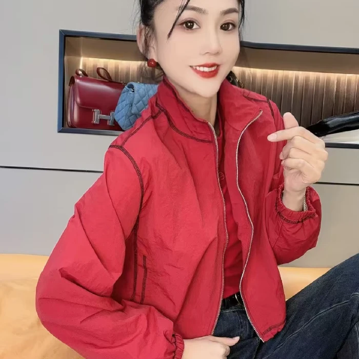 591#洋气明线外套(衣长50cm左右)