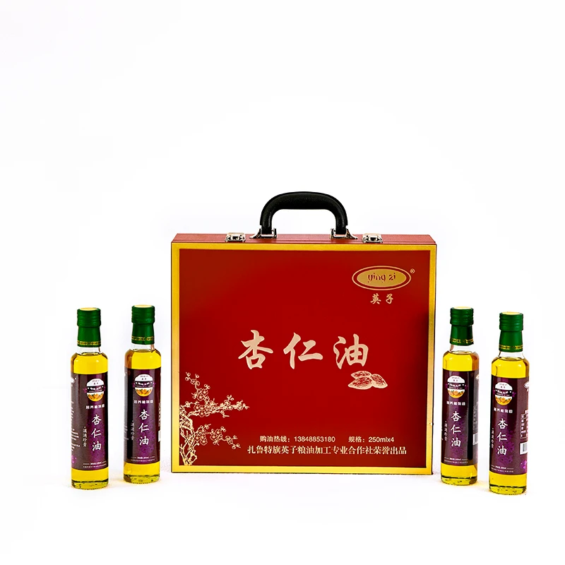 野生山杏仁油低温冷榨保留原香物理萃取锁鲜瓶装无添加原生态