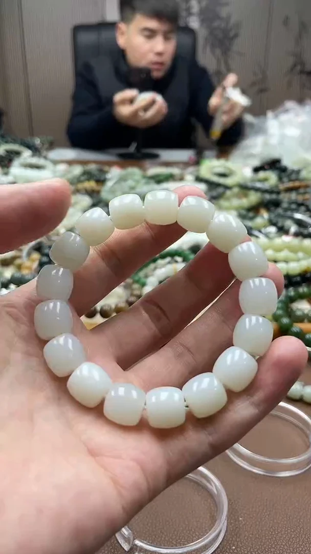 未镶嵌手串和田玉新疆且末米达12直切
