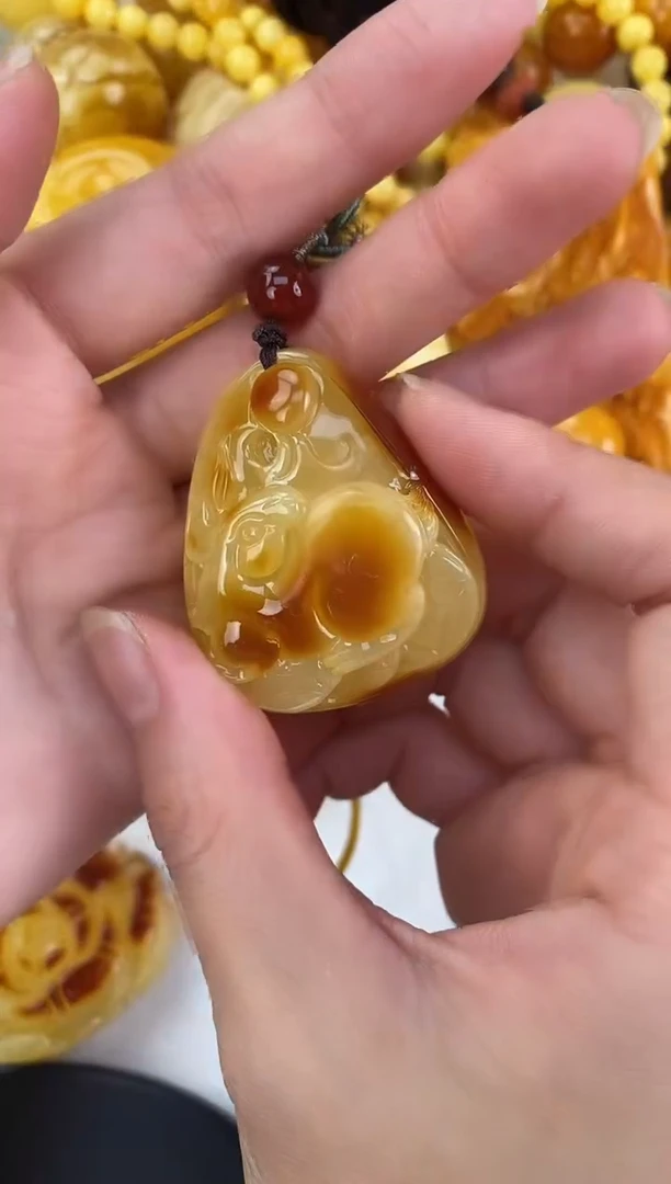 裸石琥珀未镶嵌天然琥珀蜜蜡