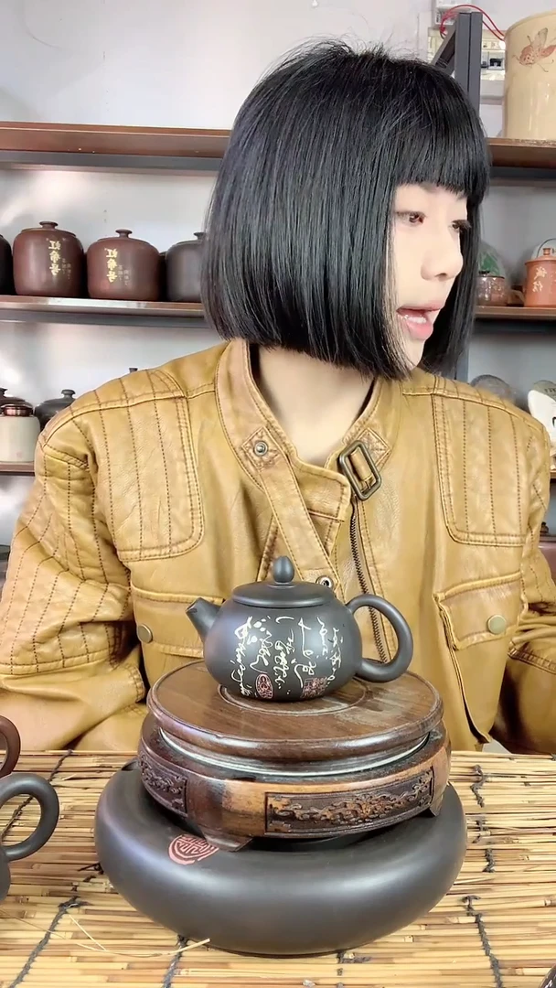 【闪购商品】罐建水紫陶手工彩填壶