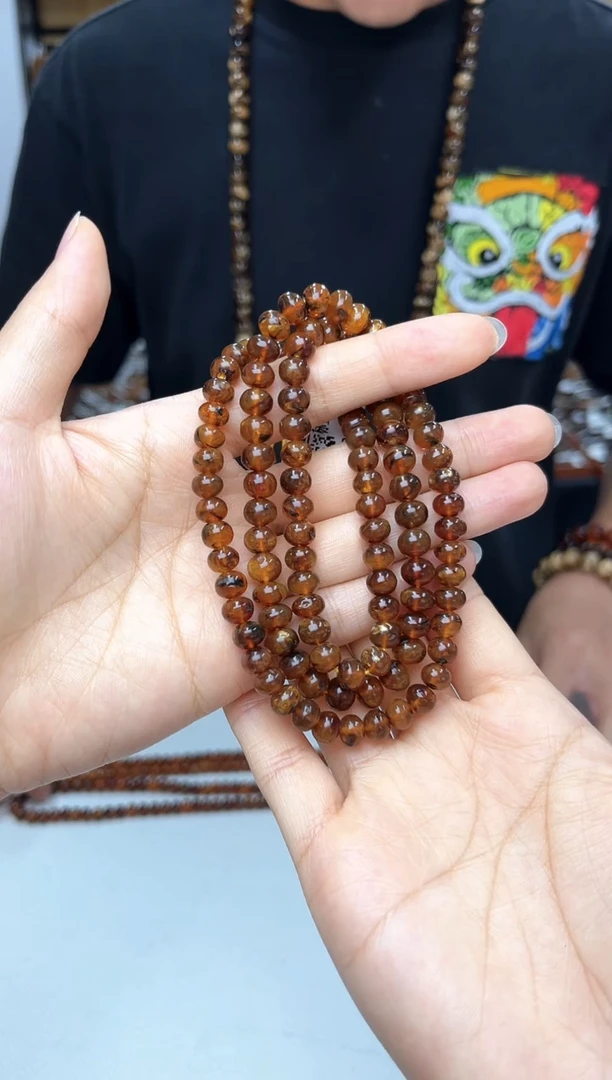 未镶嵌琥珀裸石抚顺琥珀血蜡多圈7+