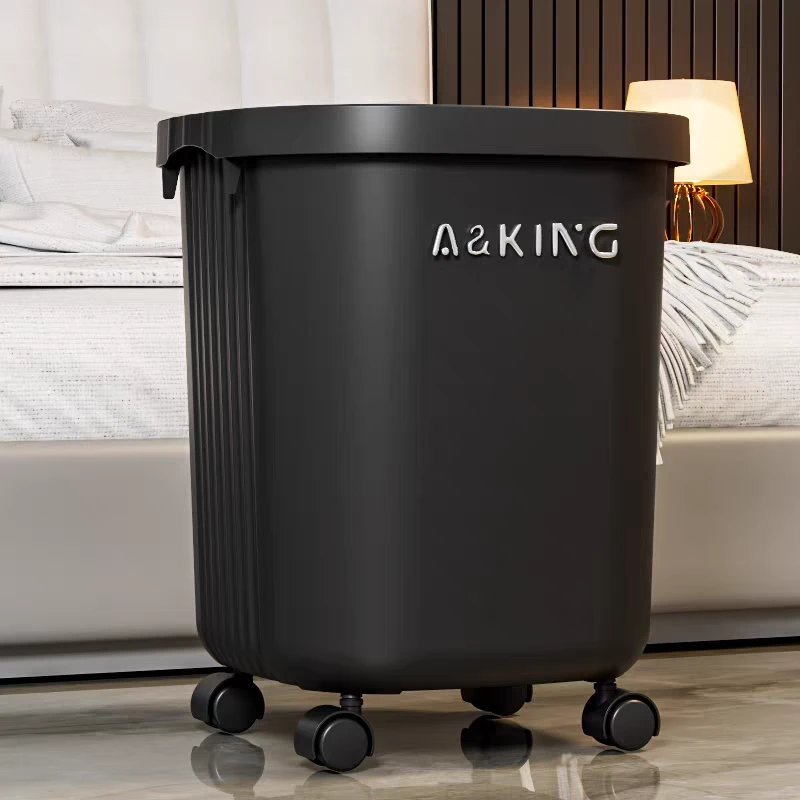 垃圾桶家用带轮可移动厨房客厅大号大容量卫生间厕所高颜值卫生桶