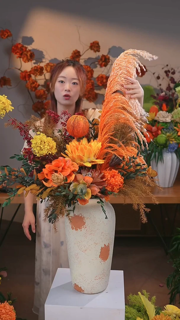 图片款式：单花束+花瓶