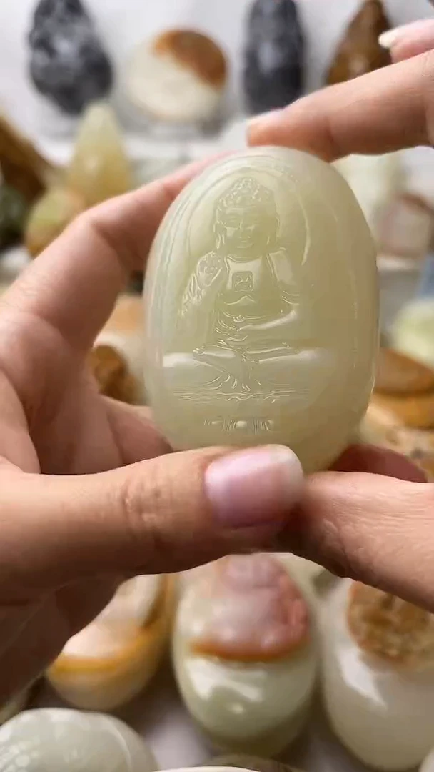 石材古青石棉纹正常不退换阿弥陀佛