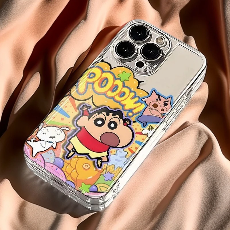 EXMX蜡笔小新适用苹果13promax手机壳iPhone16全包12创意15潮流11