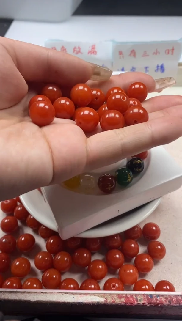 【闪购商品】南红玛瑙颈饰未镶嵌w2258满肉南红12mm*10颗