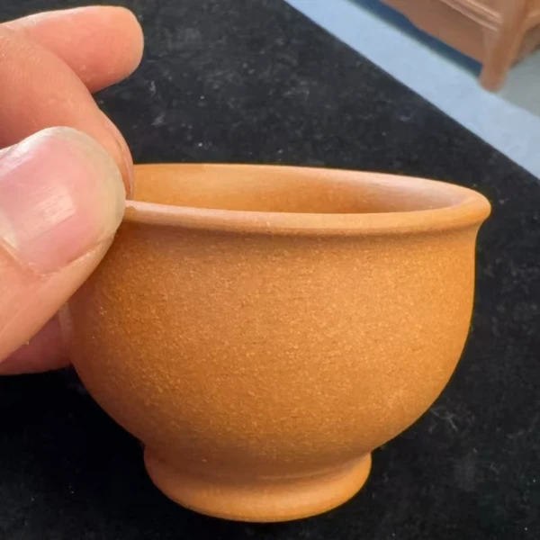 原矿紫砂主人杯品茗杯  桃花泥  大肚缸杯