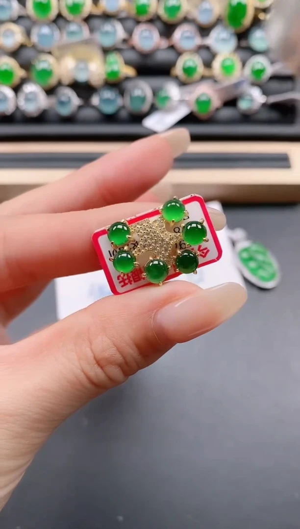 银S925镶嵌戒指翡翠11111