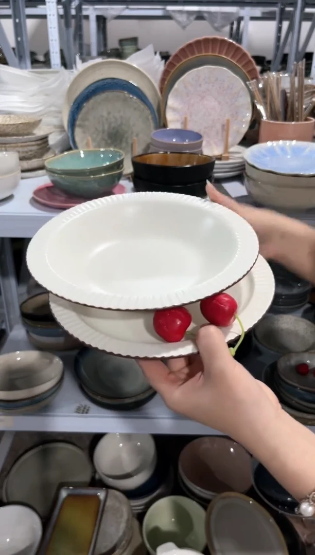 【闪购商品】瓷片外贸尾货微瑕满20包邮X2 草帽+小盘