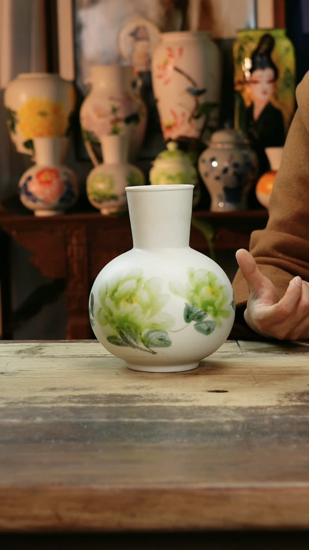 【闪购商品】瓷片景德镇纯手工釉下彩精品花瓶