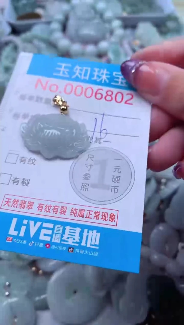 翡翠未镶嵌吊坠(不含链)6802