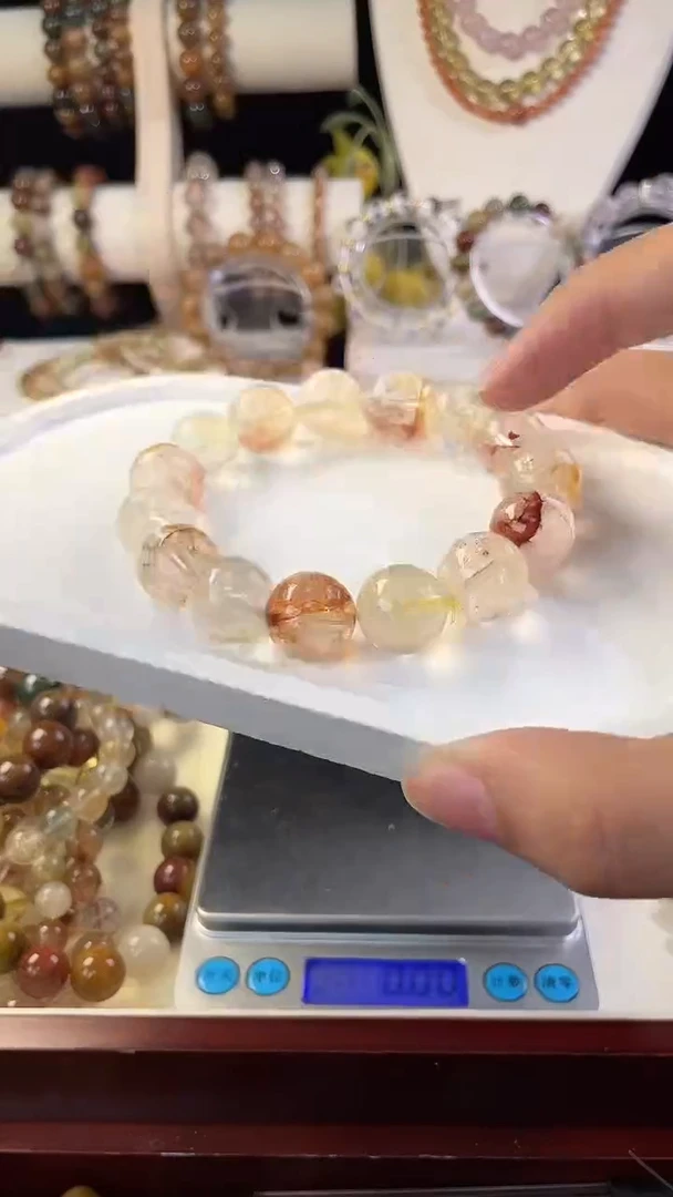 未镶嵌手串水晶闪灵胶花14M