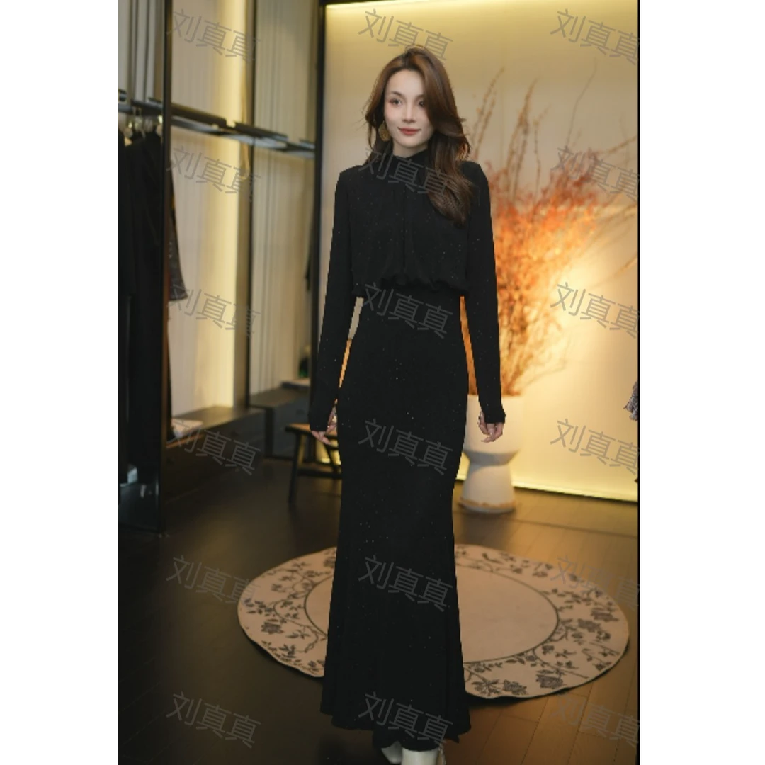 【刘真真夜幕流星】Z257 时尚气质优雅轻奢连衣裙QC