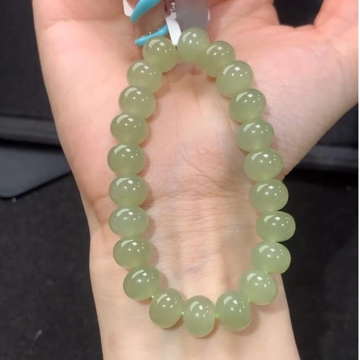 天然和田玉Q80葡萄肉串气质百搭单圈女士小众多样性发一