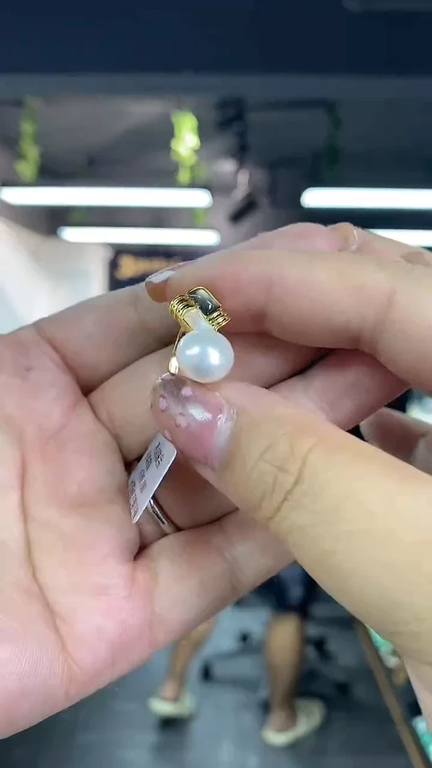 戒指银S925镶嵌淡水珍珠多样性发其一颜色微差