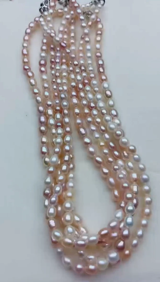 淡水珍珠合金项链多样性发其一，非无暇