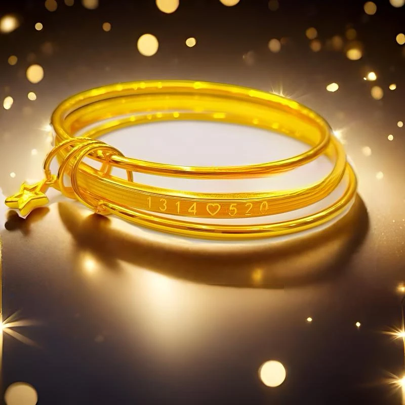 铜合金手镯 手镯 满眼星辰三生三世闭口手镯