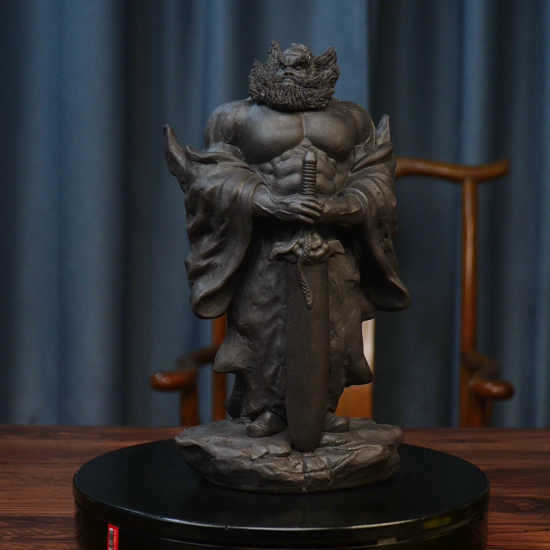 钟馗问天 宜兴紫砂茶宠摆件