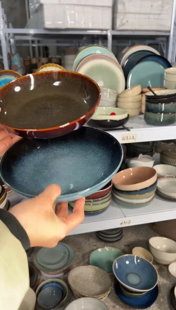 陶瓷外贸尾货瑕疵满20包邮X2深盘组合