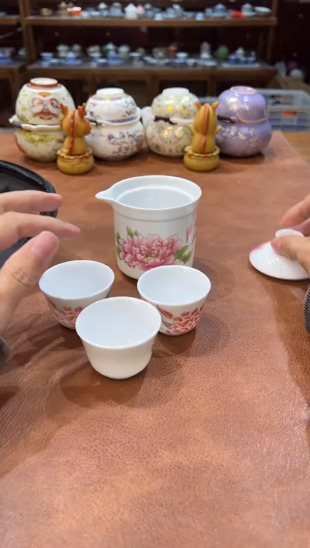 真的很便宜会开片的旅行茶具