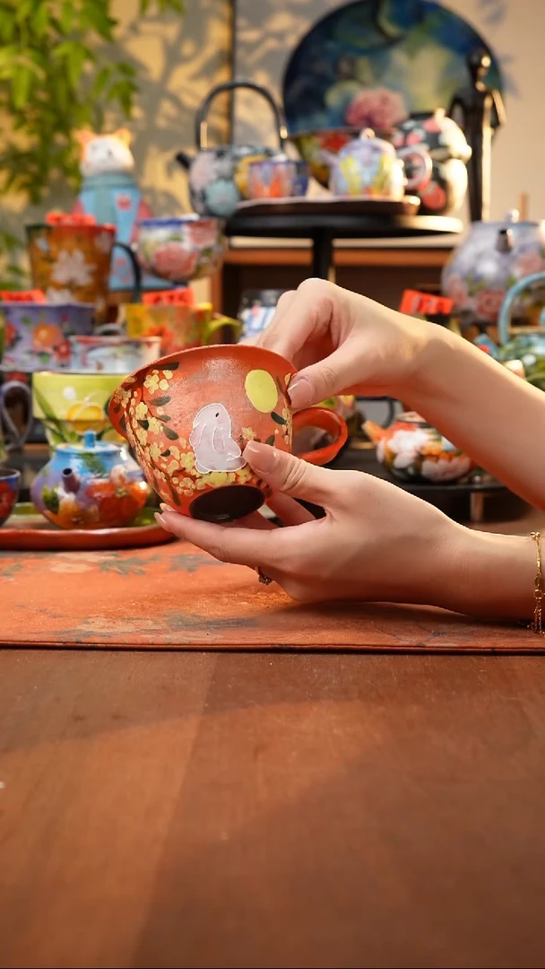 瓷片景德镇手工手绘594