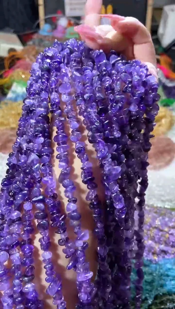 水晶珠宝半成品未镶嵌紫水晶