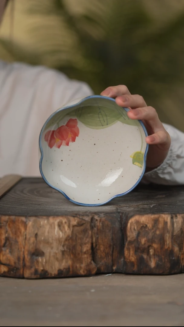 瓷片景德镇高温釉下彩可微波烤箱洗碗机