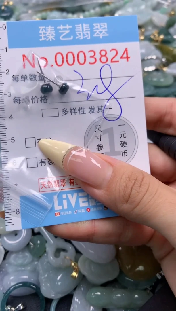 翡翠未镶嵌颈饰含绳0003824