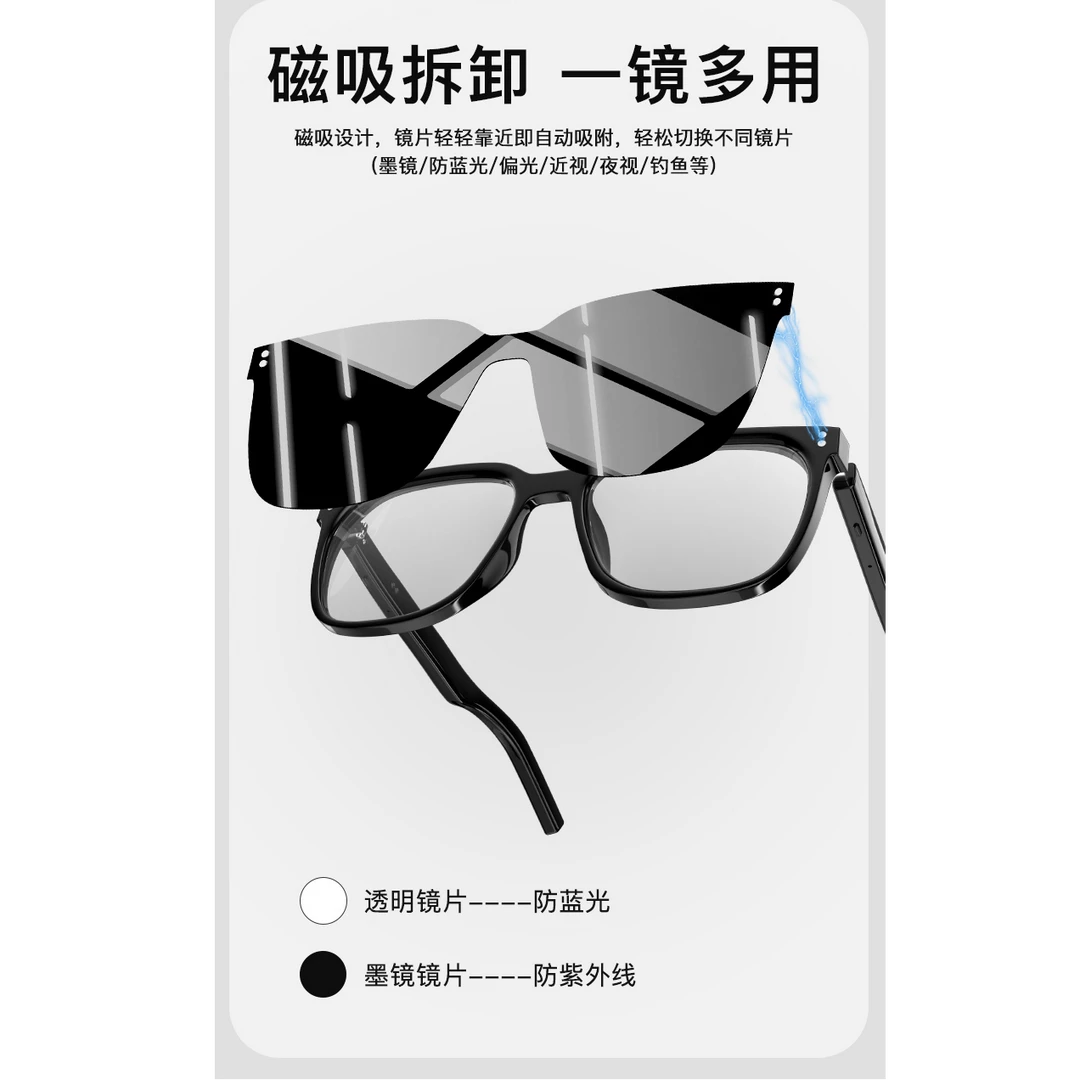 2025新品一镜多用磁吸眼镜时尚高清可配度数男女同款素颜眼镜