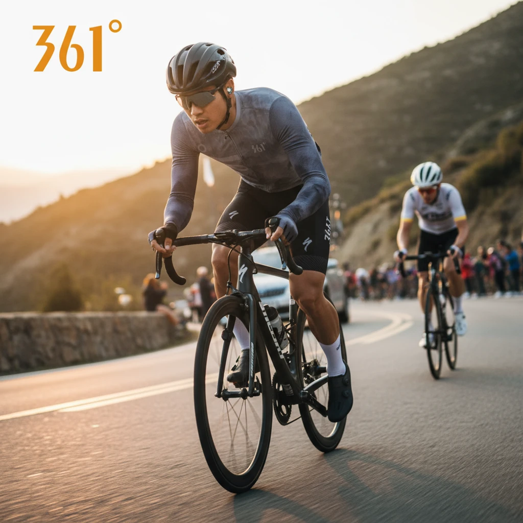 361°黑灰长袖速干骑行服透气防晒防风户外公路车骑行服622547001