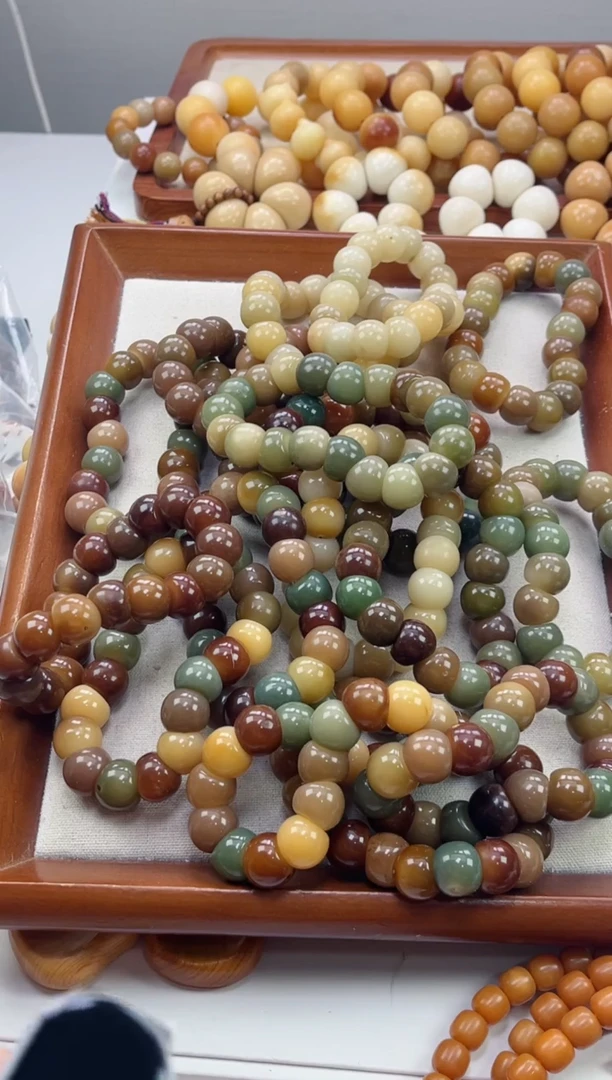 手串菩提根/象牙果f38玉化蒜瓣大肠15mm手串瑕疵不补随机