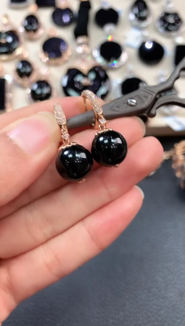 【闪购商品】翡翠耳饰18K金镶嵌n88多样性一件发货